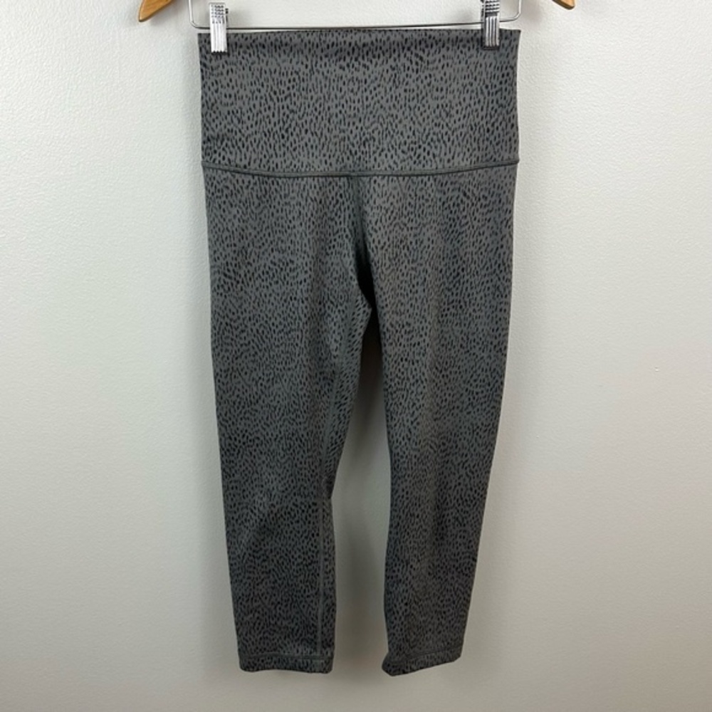 Lululemon Wunder Under Pant *Full-On Luon (Roll Down) Dottie Dash Slate Black